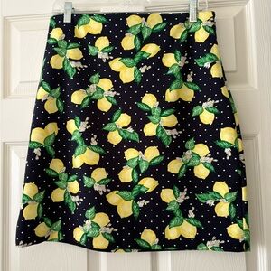 Talbots Yellow and Green Mini A-Line Skirt